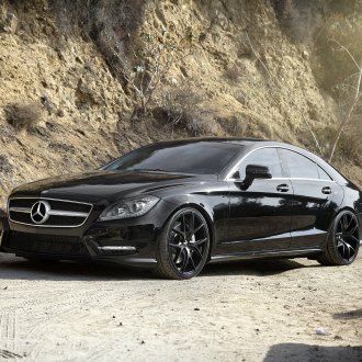 Sporty Looking Yet Elegant: Silver Mercedes CLS Class Rolling on Custom ...