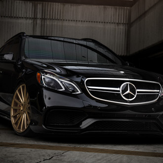 VIP Appearance of Black Mercedes E Class Fitted with Aftermarket Parts