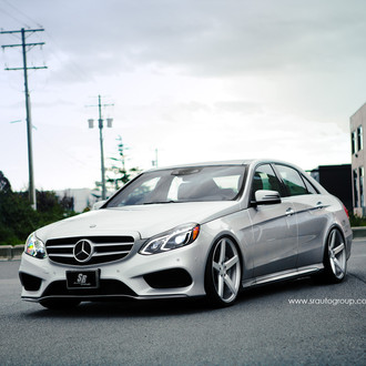 Attractive White Mercedes E Class Boasts Custom Parts