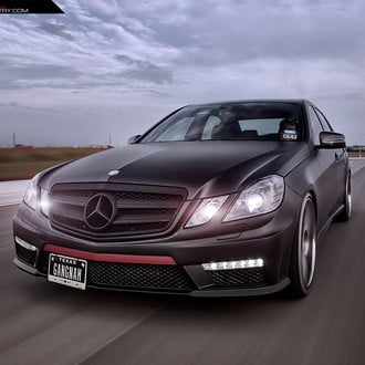 Matte Black AMG Bandit with White Tire Decals