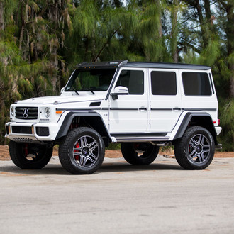 White Mercedes G Class Gets a Lift Kit and Other Custom Parts