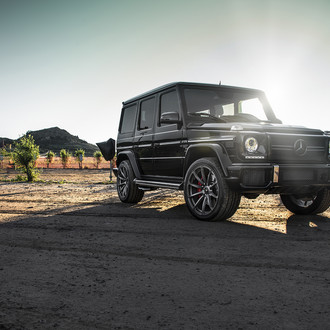Black Mercedes G Class with Aftermarket Front Bumper - Photo by Vorstiner