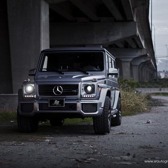 Gray Mercedes G Class with Aftermarket Front Bumper - Photo by SR Auto Group