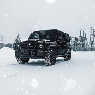 Black Mercedes G Class with Aftermarket Grille Guard - Photo by Vossen