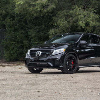 Custom Black Mercedes GLE with LED Headlights - Photo by Vossen
