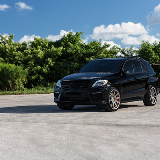 Mercedes M Class with Blacked Out Custom Grille - Photo by Vossen