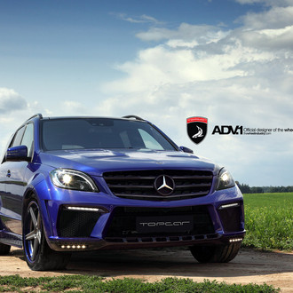 Inferno Blue Mercedes M-Class With a Widebody Kit - Photo by ADV.1