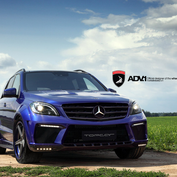 Inferno Blue Mercedes M-Class With a Widebody Kit - Photo by ADV.1