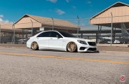 Lowered to the Ground White Pearl Mercedes S Class