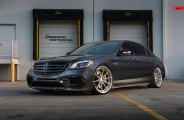 Every Bit the Serious Driver's Car: Black Mercedes S Class Rocking Anrky Wheels