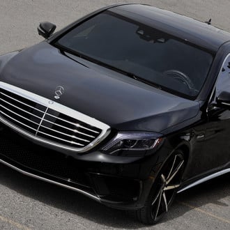Gloss Black Mercedes S63 on Custom Lexani Rims - Photo by Lexani