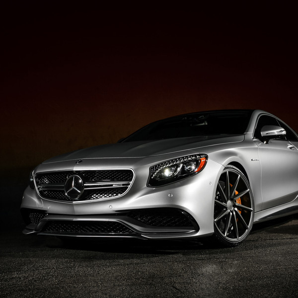 Silver Mercedes S Class with Custom Headlights - Photo by Vossen
