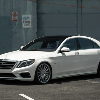 White Mercedes S Class with Chrome Grille - Photo by Vossen
