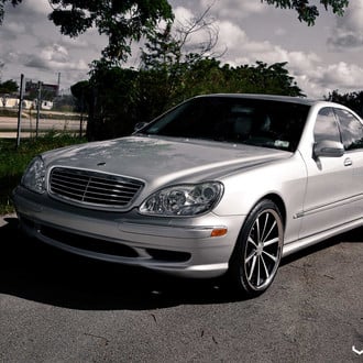 Classy Vossen Custom Wheels Beautify Silver Mercedes S500 AMG