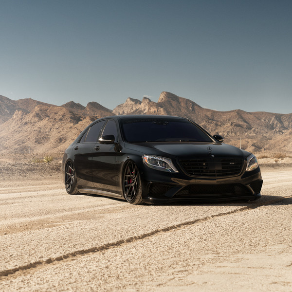 Custom Blacked Out Mercedes S Class - Photo by Rotiform