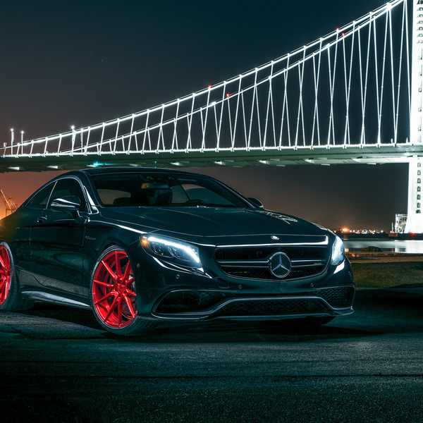 Mercedes S-Class Coupe With Red Avant Garde M652 Rims - Photo by Avant Garde