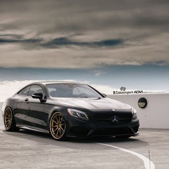 Black Mercedes S Class with Aftermarket Headlights - Photo by ADV.1