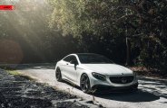 Red Mercedes S Class on Stylish Multispoke Wheels