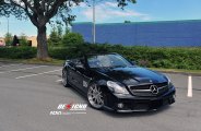 Luxury Doesn't Get Better: Black Convertible Mercedes SL Class with Custom Parts