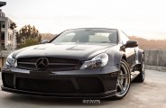 Blacked Out Grille and Vented Hood on Custom Mercedes SL-Class