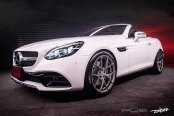 Anthracite PUR Wheels Adorning White Convertible Mercedes SLC Class