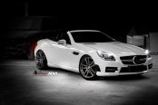 White Convertible Mercedes SL Class Looking Great on ADV1 Wheels
