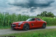 Red Mercedes SLS Rocking a Set of Matte Black ADV1 Wheels