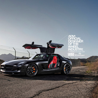Aftermarket Vertical Doors on Gray Mercedes SLS - Photo by ADV.1