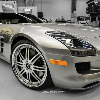 Shiny Gray Mercedes SLS-Class with Custom Parts That Makes You Drool