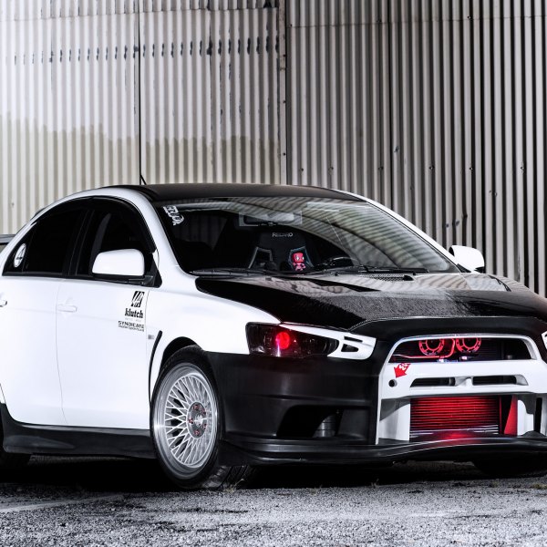 Race Ready Lancer Evolution X with Terminator Eyes - Photo by ADV.1