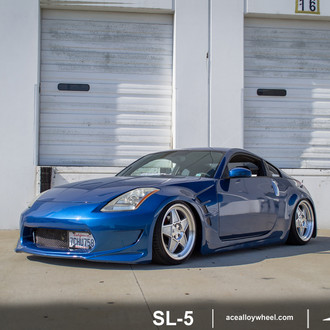 350Z with AM-S Style GT Bumper, Custom Fenders and Window Louvers - Photo by ACE Alloy