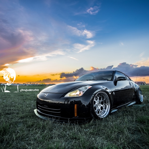 Avant Garde Forged 3-Piece Wheels on Stanced Nissan 350z - Photo by Avant Garde