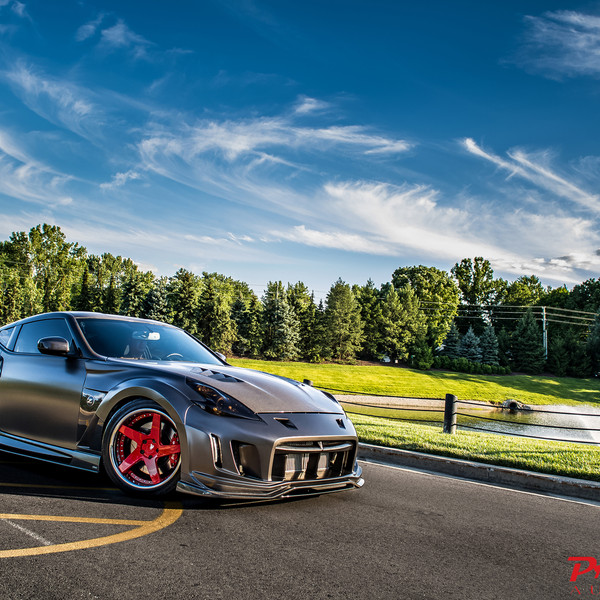 Black Matte 370Z With a Racing Body Kit - Photo by Avant Garde