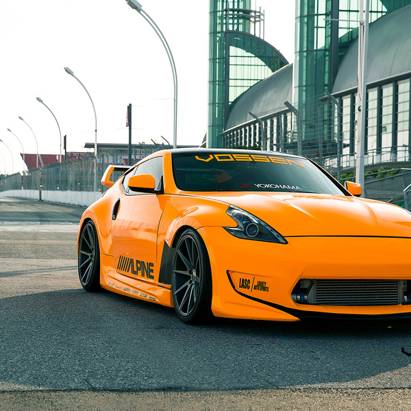 Orange Nissan 370Z with Custom Body Kit - Photo by Vossen