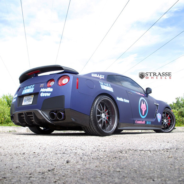 Custom Matte Purple Debadged Nissan GT-R - Photo by Strasse Forged