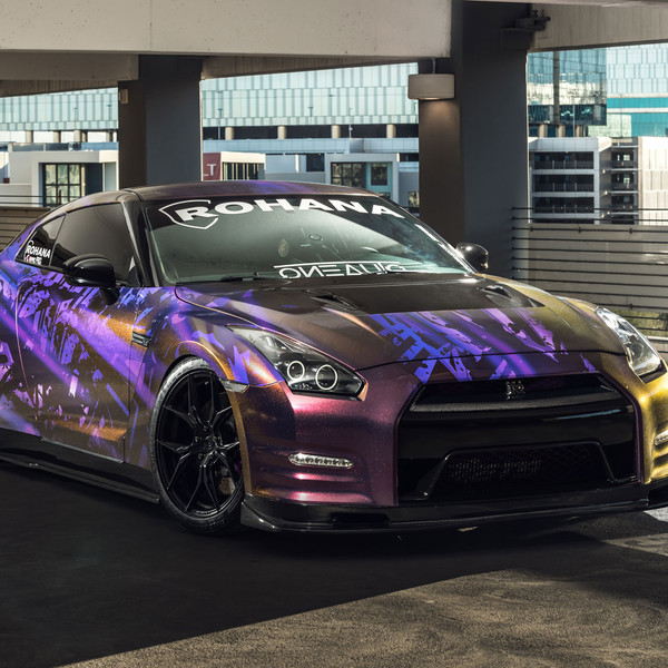 Mind Boggling Nissan GT-R With a Custom Wrap - Photo by Rohana Wheels