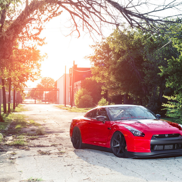 Custom Red Stanced Nissan GT-R - Photo by Vossen