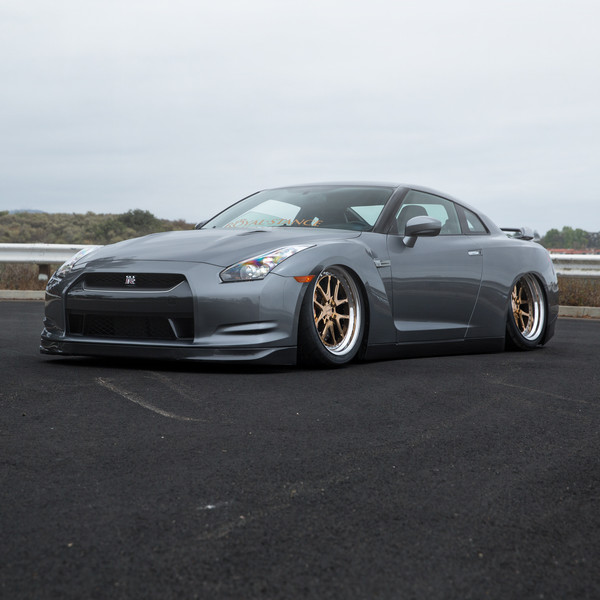 Gray Metallic Nissan GT-R Custom Front Lip - Photo by Rotiform