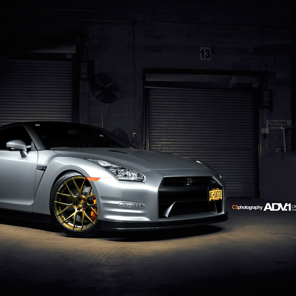 Custom Silver Nissan GT-R with Crystal Clear Headlights - Photo by ADV.1