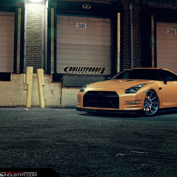 Custom Orange Nissan GT-R with Black Accents - Photo by ADV.1