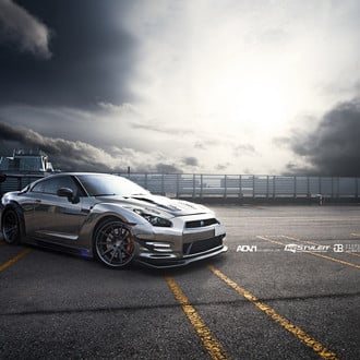 Custom Stanced Silver Metallic Nissan GT-R - Photo by ADV.1