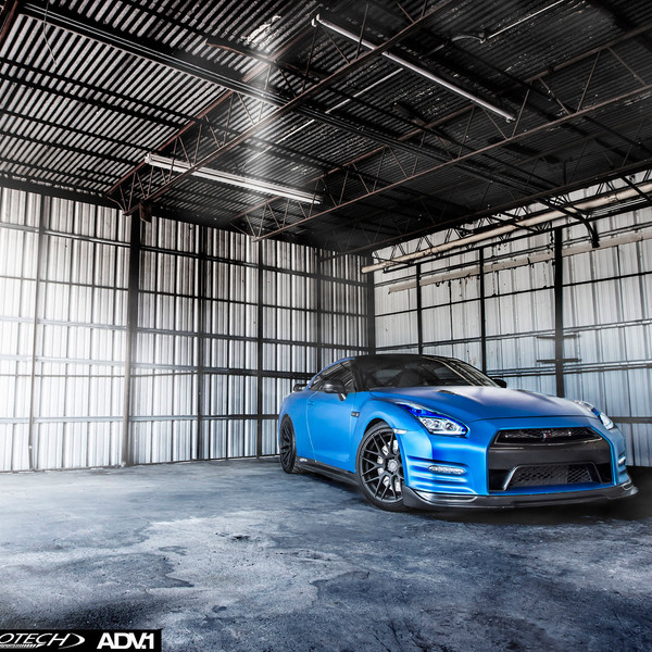 Blue Chrome Wrapped GTR on ADV1 Sport Wheels - Photo by ADV.1