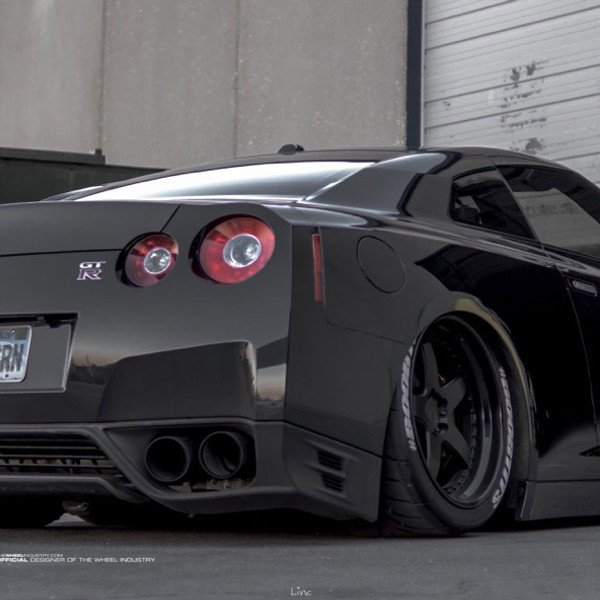 Custom Blacked Out Stanced Nissan GT-R - Photo by ADV.1