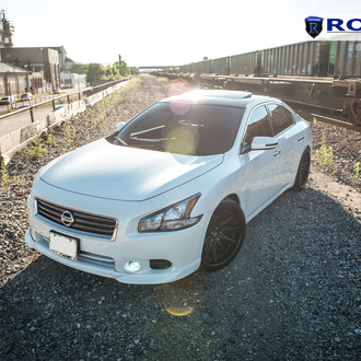 Gorgeous White Nissan Maxima With Perfectly Fitted Rohana Wheels