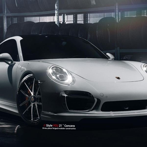 White Porsche 911 with Custom Headlights - Photo by Vellano