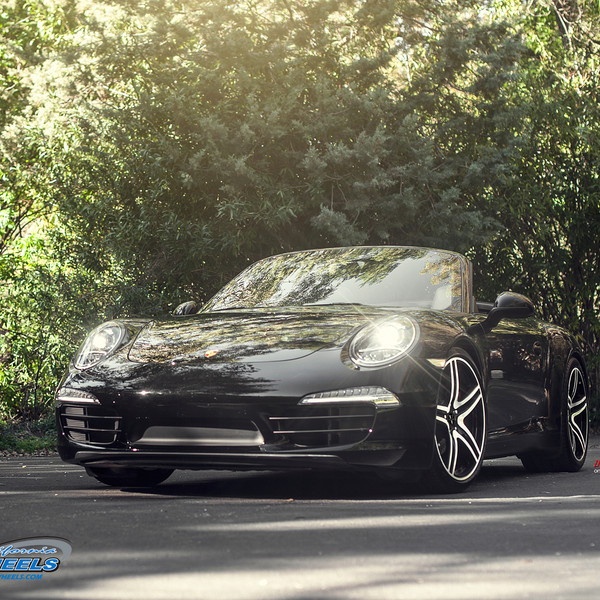 Black Convertible Porsche 911 with LED Headlights - Photo by Vellano