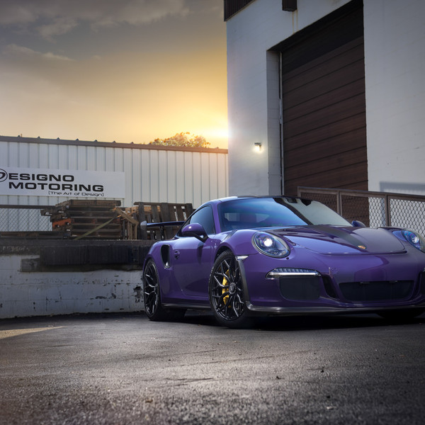 Purple Porsche 911 with Custom Front Bumper - Photo by Vossen