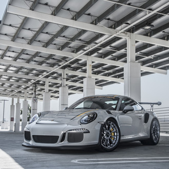 Dark Smoke Headlights on Gray Porsche 911 - Photo by Vorstiner