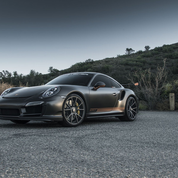 Black Matte Porsche 911 with Custom Front Bumper - Photo by Vorstiner