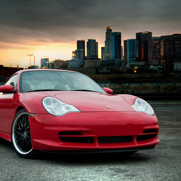 Custom Front Bumper on Red Porsche 911 - Photo by Tsw Wheels